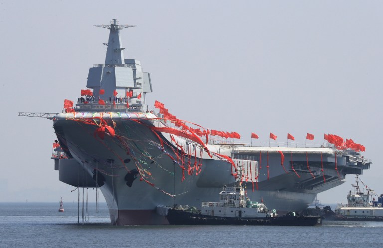 China's first aircraft carrier launches