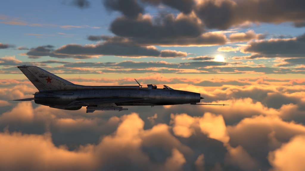 Gomoly- és párnafelhők napkeltekor.